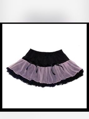 Black and Lavender Layered micro  Skirt - Women